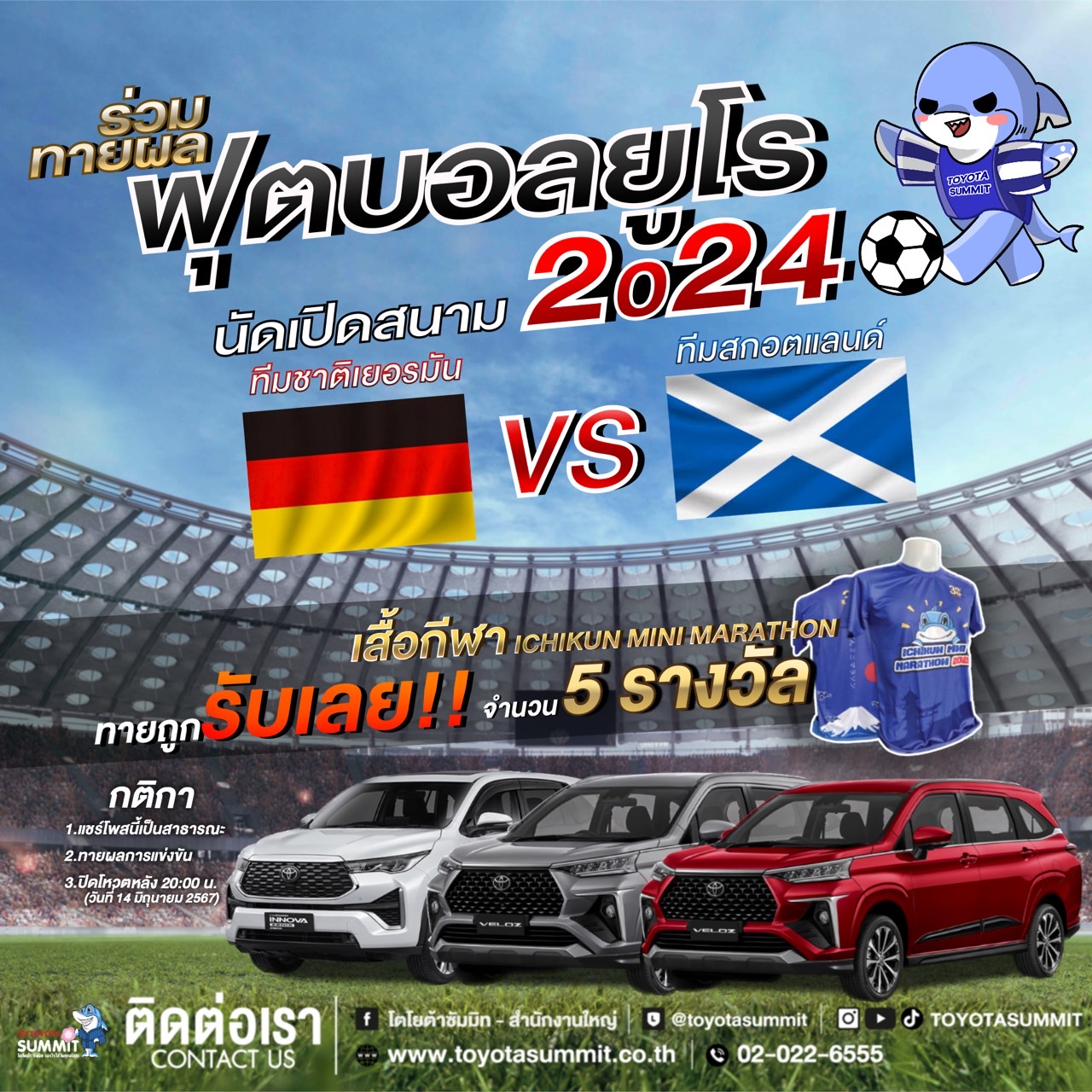 ร่วมทายผลฟุตบอลยูโรนัดเปิดสนาม