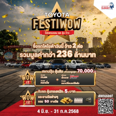 TOYOTA FESTIWOW โปรพรมแดง ลด ลุ้น ว้าว